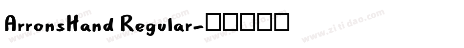 ArronsHand Regular字体转换